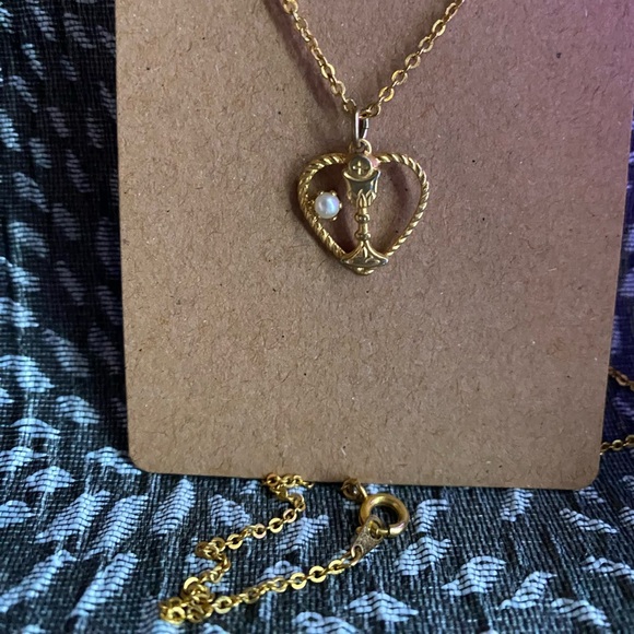Vintage 90s gold first communion necklace - Picture 2 of 3